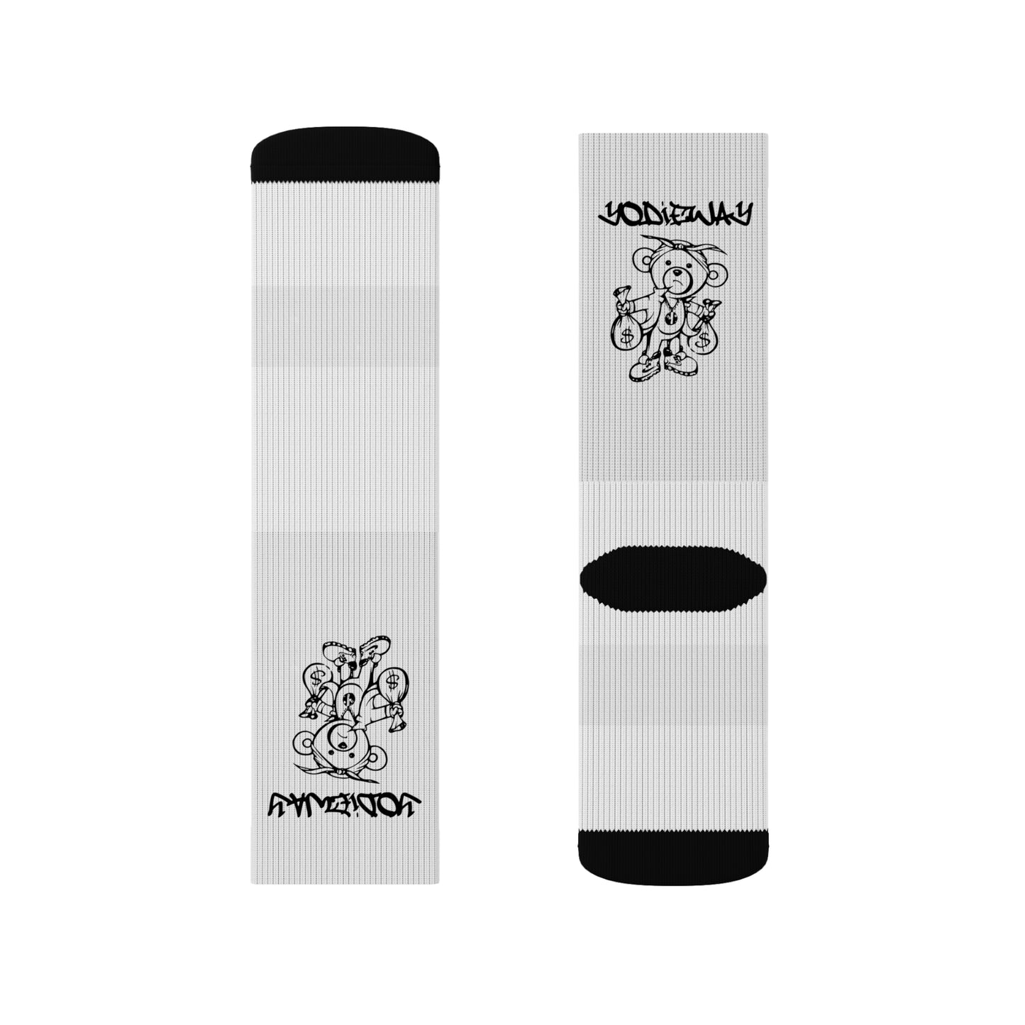 UNISEX WHITE YODIEWAY SOCKS
