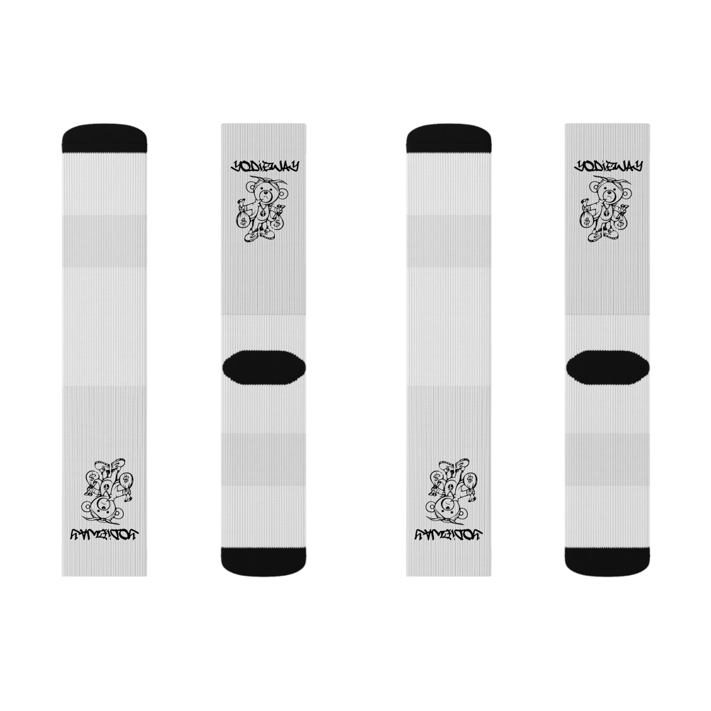 UNISEX WHITE YODIEWAY SOCKS