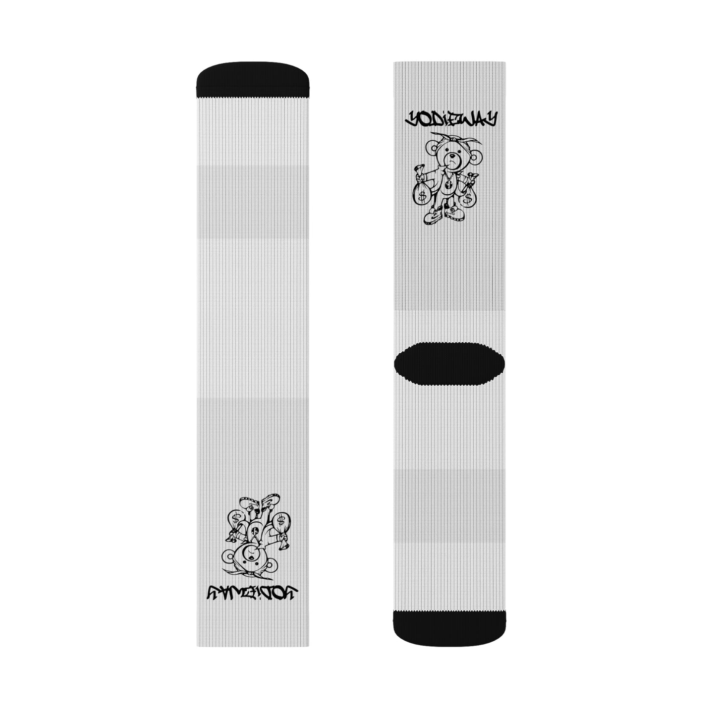 UNISEX WHITE YODIEWAY SOCKS