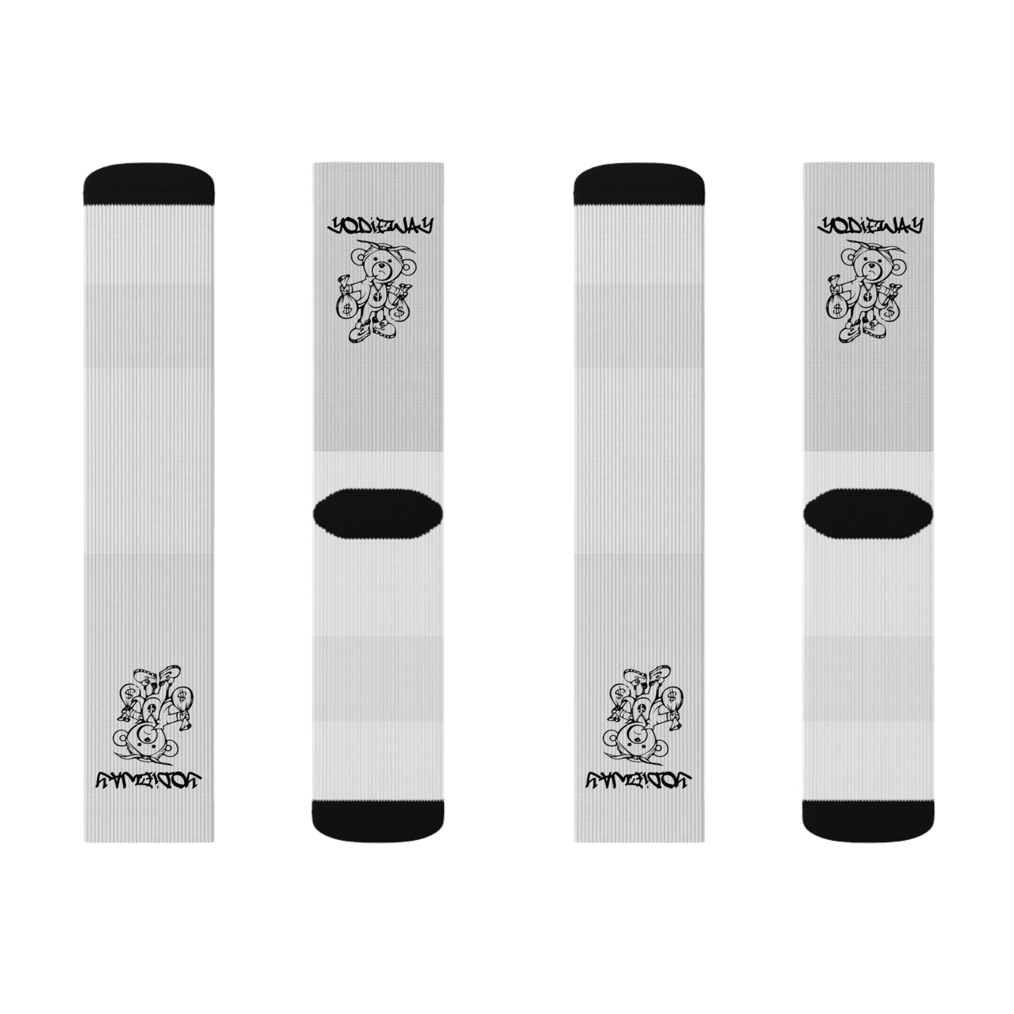 UNISEX WHITE YODIEWAY SOCKS