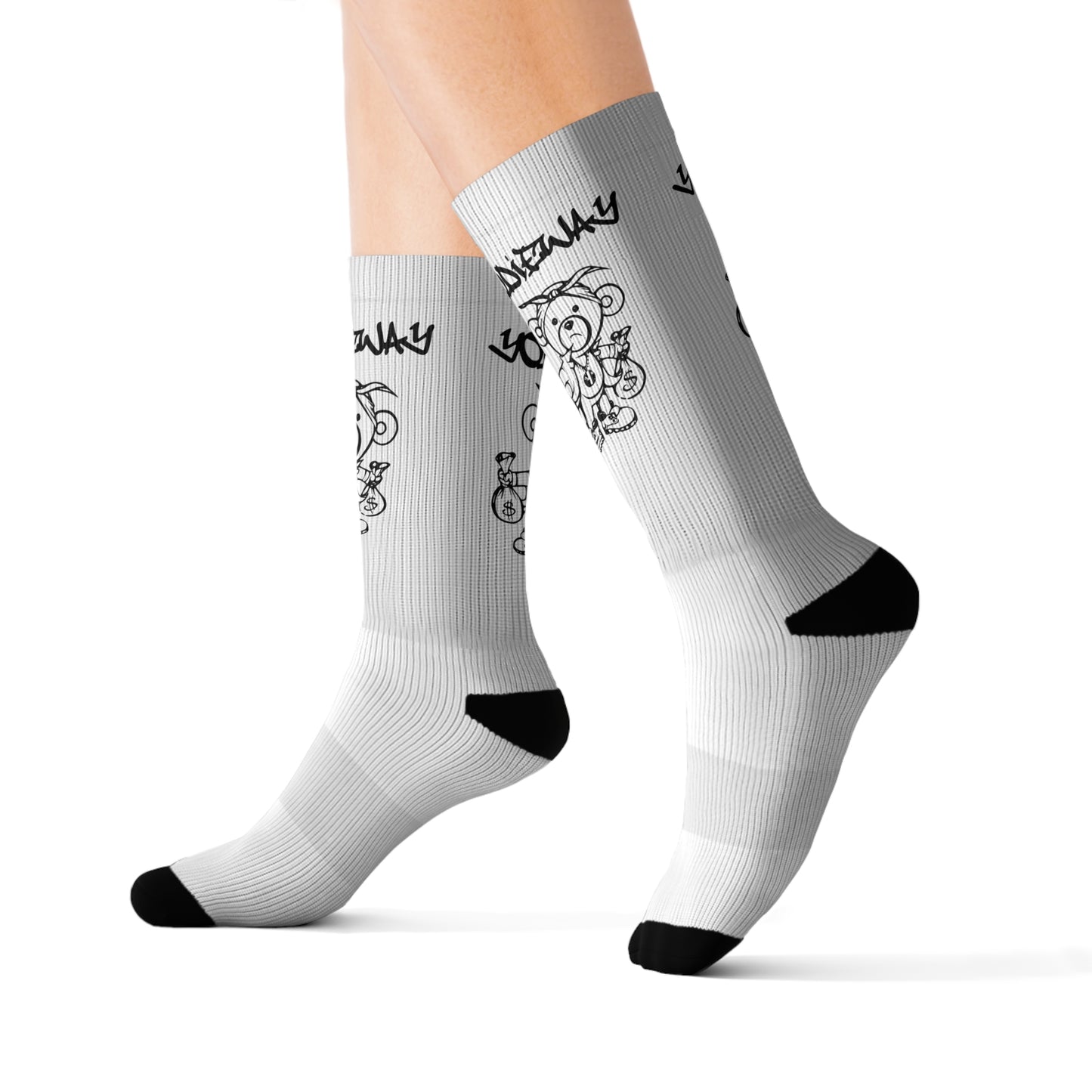 UNISEX WHITE YODIEWAY SOCKS