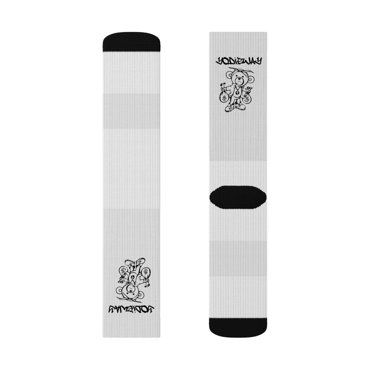 UNISEX WHITE YODIEWAY SOCKS